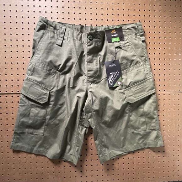 HELIKON-TEX CPU Tactical Cargo Shorts Ripstop Olive Green Size 34/L Men NWT - Picture 2 of 10